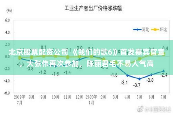 北京股票配资公司 《我们的歌6》首发嘉宾官宣，大张伟再次参加，陈丽君毛不易人气高