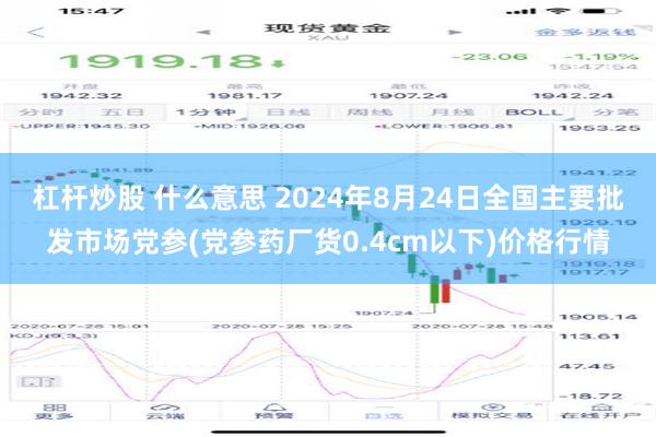 杠杆炒股 什么意思 2024年8月24日全国主要批发市场党参(党参药厂货0.4cm以下)价格行情